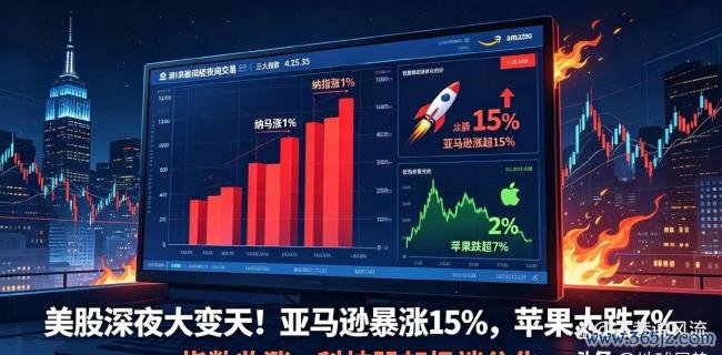 美股指数高开 亚马逊等云厂商走强 AI业务迎来爆发期