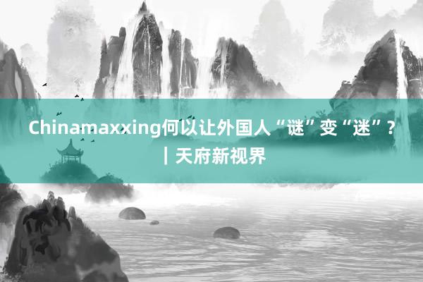 Chinamaxxing何以让外国人“谜”变“迷”？｜天府新视界