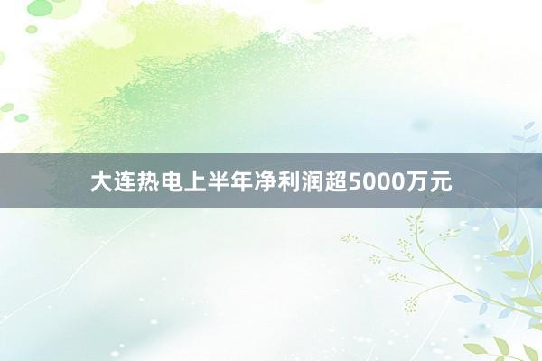 大连热电上半年净利润超5000万元