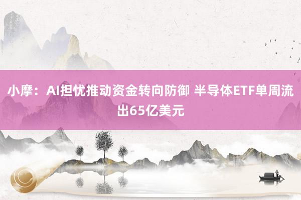 小摩：AI担忧推动资金转向防御 半导体ETF单周流出65亿美元