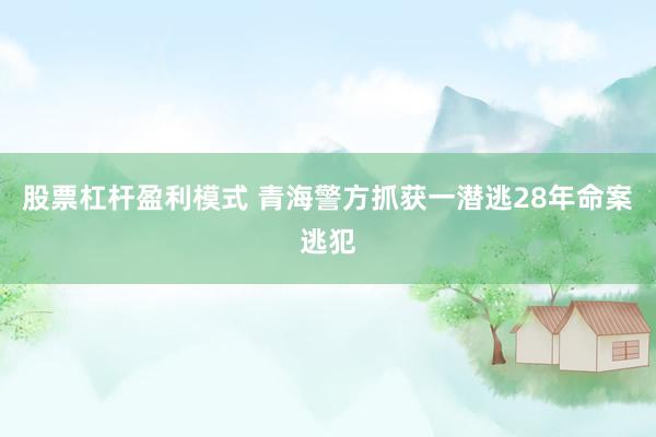 股票杠杆盈利模式 青海警方抓获一潜逃28年命案逃犯