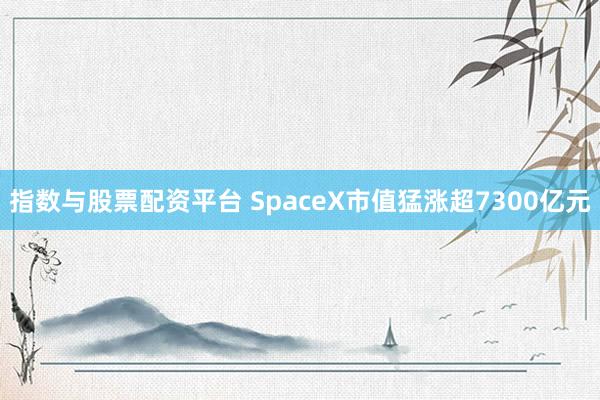 指数与股票配资平台 SpaceX市值猛涨超7300亿元